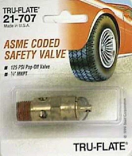 1/4&#034; NPT ASME Safety Valve 125psi Tru Flate 21707