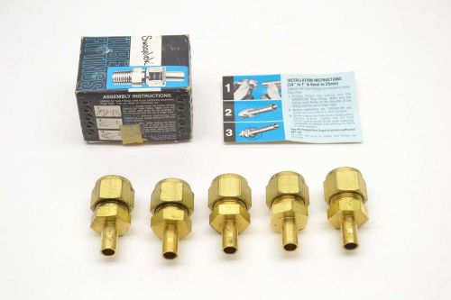 New swagelok b-810-r-6 brass tube reducer 1/2 x 3/8 in od fitting b478816 for sale