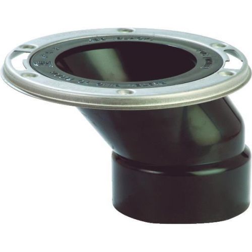 ABS Offset Closet Flange With Stainless Steel Ring-4X3 SS ABS OFFSET FLANGE