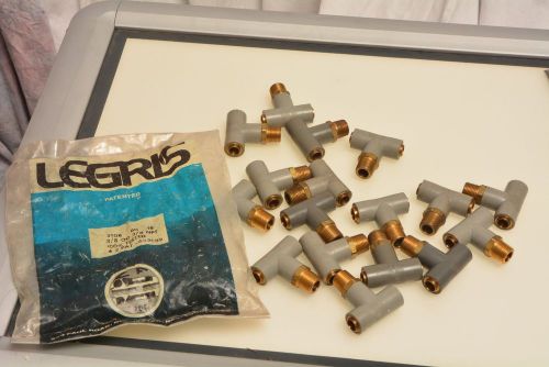 Lot of 17 legris 3103-60-18  3/8 od x 3/8 npt      t -  brass fitting for sale