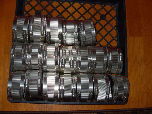 Lot of (20)  3in ss no hub mexico ,inc coupling rubber flex fittings for sale