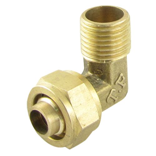 8.5 x 12mm Brass Pipe Tube Fitting Quick Coupler Adapter Gold Tone