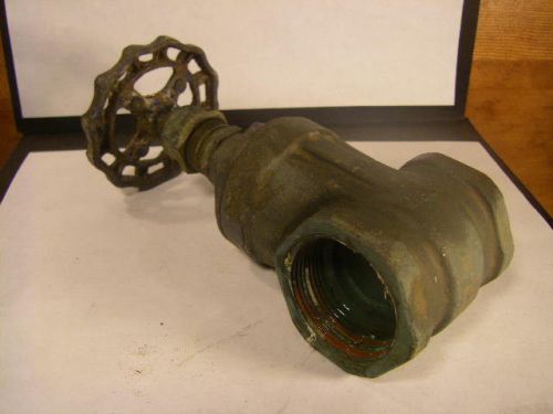 B-30-gate valve-1 1/2&#034;-solid brass-hardware-plumbing-garage clean-out find- for sale