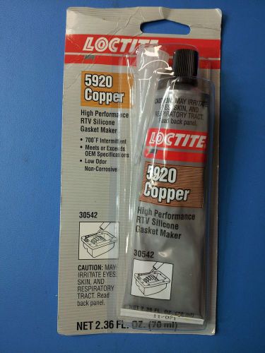 Loctite 5920 Copper, 2.36 oz, RTV Silicone Gasket Maker FREE SHIPMENT USA ONLY