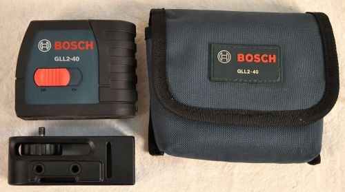 Bosch GLL2-40 Self-Level Cross Line Laser, Up To 30 Feet -- No Reserve