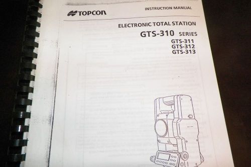 TOPCON GTS 310 SERIES INSTRUMENT MANUAL