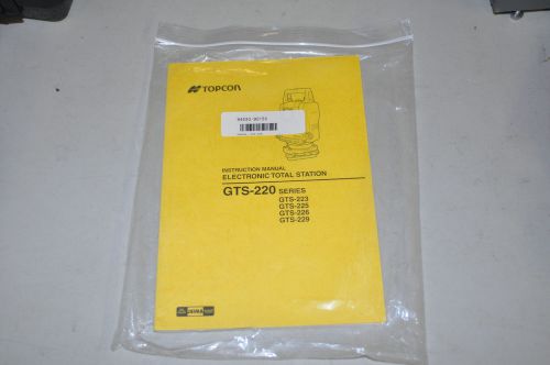 Topcon GTS-220 Series Total Station Manual - NEW