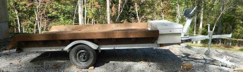 Custom boat trailer for keene gold dredge magic tilt w/ electric wench &amp; toolbox for sale