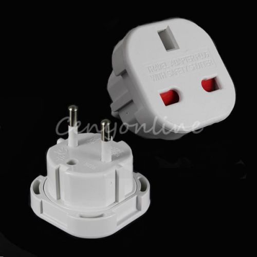 Universal UK to EU AC Power Travel Plug Adapter Socket Converter Outlet Charger