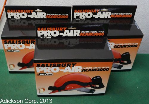 3 SALISBURY ACAIR3000 PRO AIR HARD HAT COOLING SYSTEMS !!