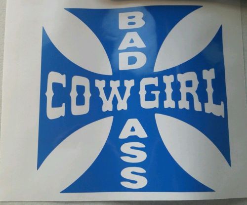 Bad Ass Cowgirl Hard Hat Decal / Helmet Sticker Label Western Up Buy 2 Get 1