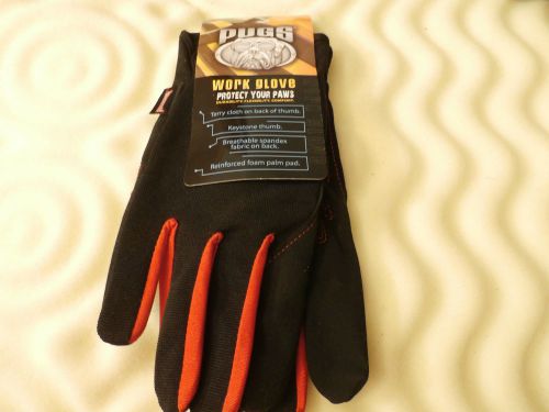 PUGS GEAR WORK GLOVE LARGE NEW 608707580773 red stiching
