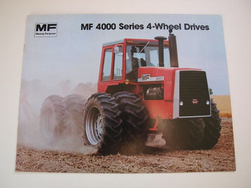 Massey-Ferguson MF 4000 4800 4840 4880 4WD Tractor Color Brochure &#039;79 16 pg MINT