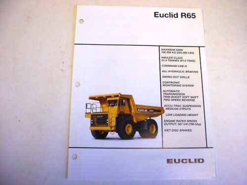 Euclid R65 Hauler Truck Literature