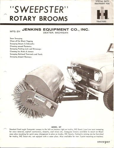 Equipment Brochure - IH - Jenkins - Sweepster Rotary Broom Tractor Truck (E1792)