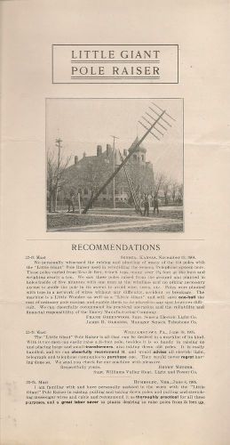 Little Giant Pole Raiser Promotional Brochure from Emory Manufacturing 1907
