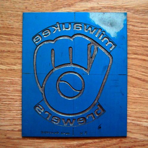 Milwaukee Brewers Baseball - Engraved Letter Press Metal Printing Plate