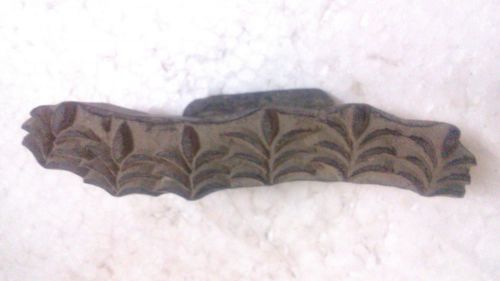 Vintage hand carved unique  6 small plant pattern wooden textile printing block for sale