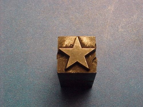 Letterpress printers cut Five Pointed STAR Paragraph Mark,Dingbat,Ornamental,OLD