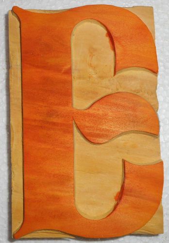 Letterpress Letter &#034;E&#034; Wood Type Printers Block Typography Collection.B923