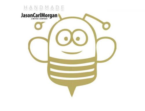 JCM® Iron On Applique Decal, Bee Gold