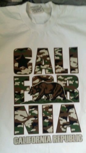 CALIFORNIA REPUBLIC CAMOUFLAGE PLASTISOL HEAT PRESS TRANSFERS - 6 PK - 9X12