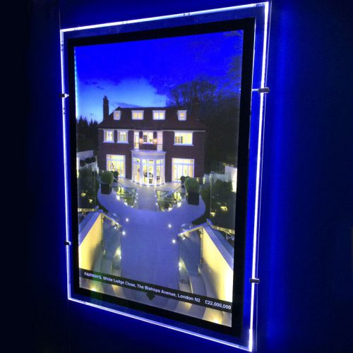Double Sided A1 LED Window Light Panel Pocket Luxury Display 70x95cm 28&#034;x38&#034;