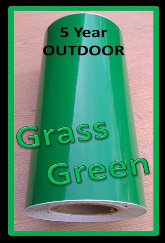 Grass green graphic vinyl pressure film + adhesive 15&#034; x 30&#039; roll (5 yr outdoor) for sale