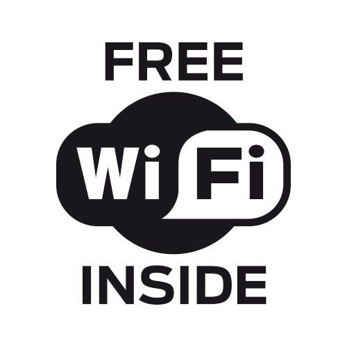 (1) 10&#034; Free WiFi Inside Decal for your Business &amp; Shops Window **Must Have**