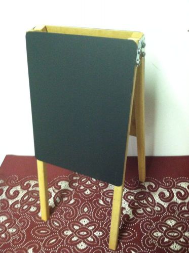 Table Top SIGN  EASEL Black Chalkboard 9&#034; X 12&#034; Natural Hardwood Frame Menu