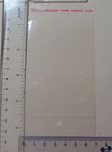 100pcs 13.5x7cm Clear Self Adhesive Seal Plastic Bags US seller