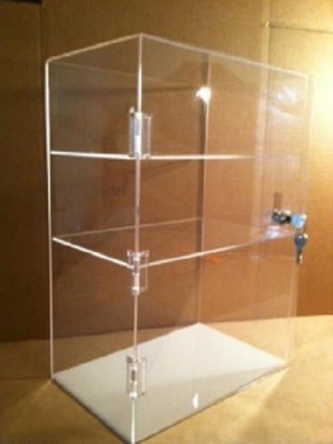 Acrylic countertop display case 12 x 7 x 17.5 tall  locking security showcase for sale