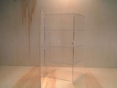 Stackable acrylic jewelry display case with removable shelves for sale