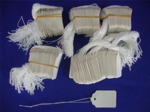 500 Blank White Strung Merchandise Price Tags #4