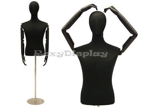 Male Shirt Form Male Hard Foam Dress Form with arms and Head #JF-33M02ARM+BS-04