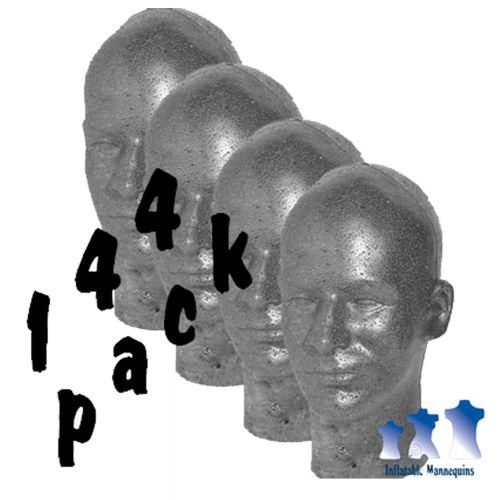 Male head, styrofoam graphite; 144-pack for sale