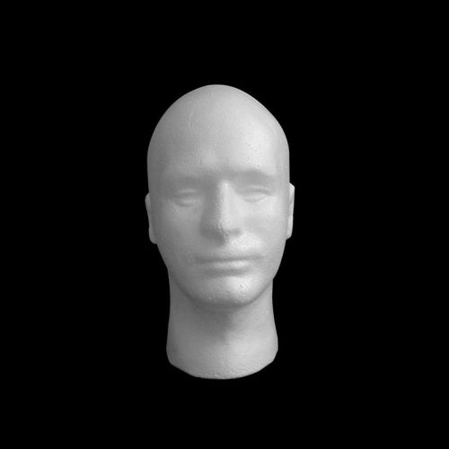 Hot  Male Styrofoam Foam Mannequin Manikin Head Model  Glasses Wigs Cap Display