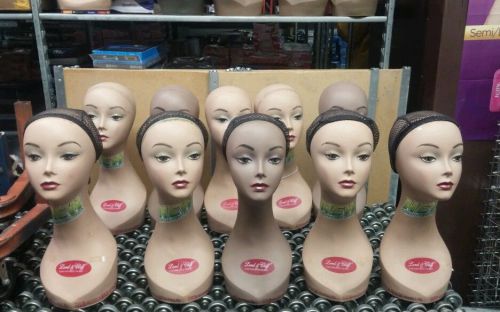 Lot of 10 Lord &amp; Cliff Mannequin Heads for displaying hats, scarves, wigs, etc