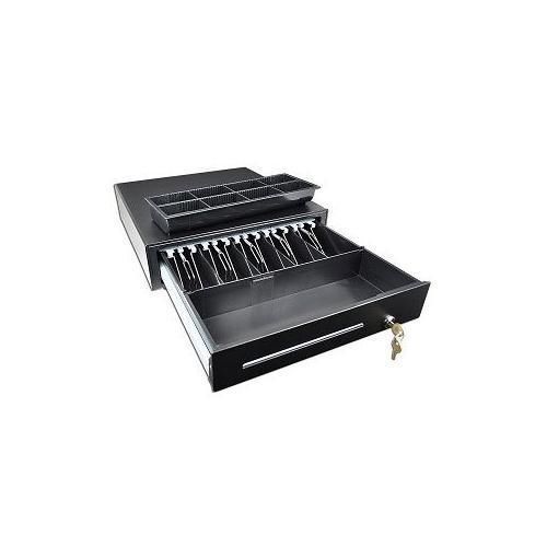 Point of sale/cash register heavy duty rj-12 key-lock cash drawer w/bill &amp; new for sale