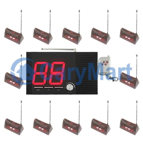 99-channel led display wireless calling system with 12 calling buttons(2buttons) for sale