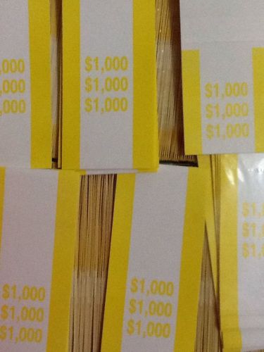 pre-sealed yellow/1000.00 bill straps