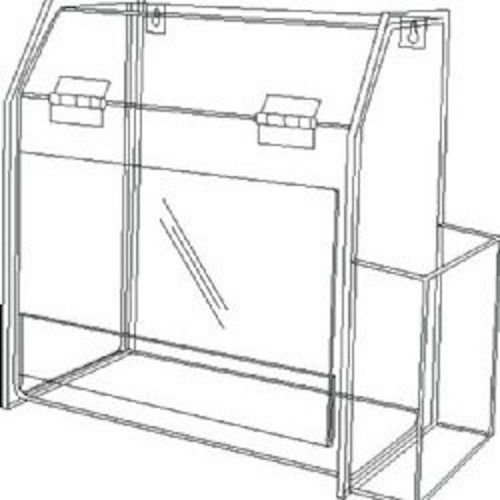 5x9x6 Clear Acrylic Deluxe Non-Locking Ballot Box     Lot of 4     DS-SBBD-596-4