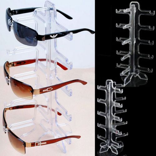 New For 5 Pairs Glasses Eyeglasses Sunglasses Display Plastic Show Stand Holder
