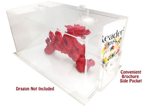 Acrylic countertop display case 17&#034; x 8&#034; x 8.5&#034; show case lock safe box for sale