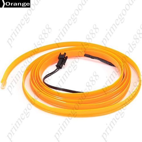 DC 12V 2m Interior Flexible Neon Cold Light Glow Wire Lamp Car Vehicle Orange