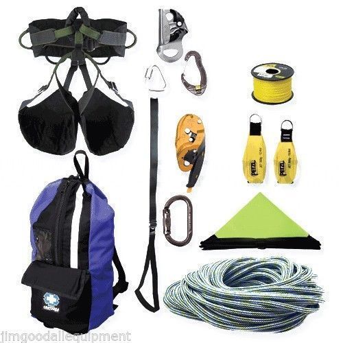 Recreational Climbing Kit,Includes Harness,150&#039;Rope,Ascender,Decender, ect
