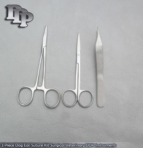 3 Piece Dog Ear Suture Kit Surgical Veterinary DDP Instruments