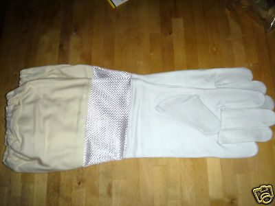 New vented goatskin beekeeping gloves - size XL  Extra Large w/free shipping!