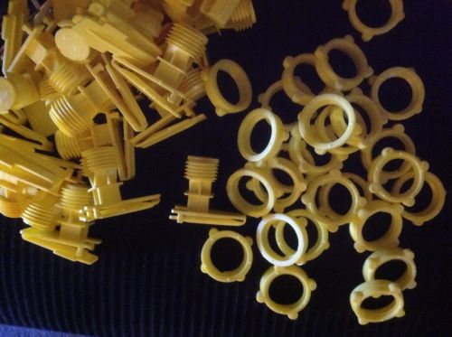 Fi-Shock SC-150 Yellow Polytape Round Post Insulators, 25-Per Bag