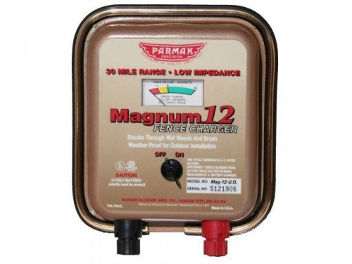 New - mag12uo 30 mile parker mccrory parmak 12v battery operated fence charger for sale